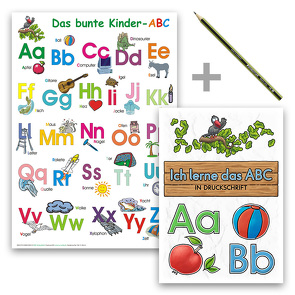 Das bunte Kinder-ABC – Set in Druckschrift von Momm,  Helga