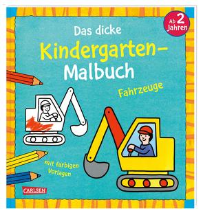 Das dicke Kindergarten-Malbuch: Fahrzeuge von Pöter,  Andrea