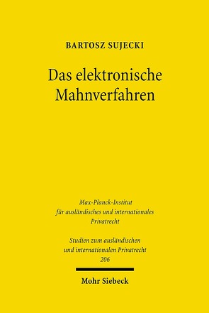 Das elektronische Mahnverfahren von Sujecki,  Bartosz