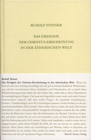 Das Ereignis der Christus-Erscheinung in der ätherischen Welt von Steiner,  Rudolf