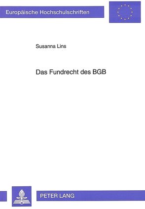 Das Fundrecht des BGB von Lins,  Susanna