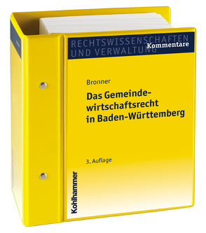 Das Gemeindewirtschaftsrecht in Baden-Württemberg von Bronner,  Otto, Friedl,  Eric, Glinder,  Peter, Schaefer,  Peter, Schelberg,  Martin