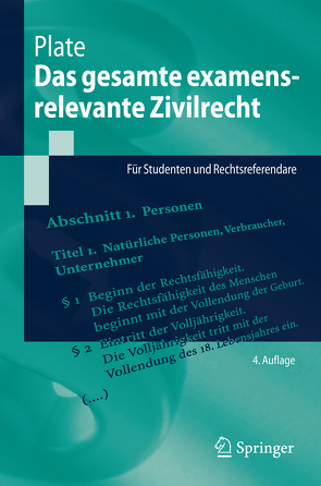 Das gesamte examensrelevante Zivilrecht von Otto,  Mark-Oliver, Plate,  Jürgen