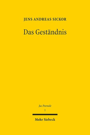 Das Geständnis von Sickor,  Jens Andreas