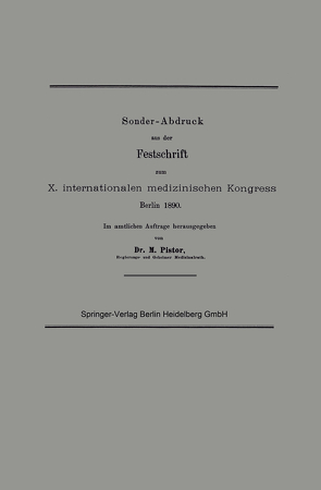 Das Gesundheitswesen in Bayern von Pistor,  M.