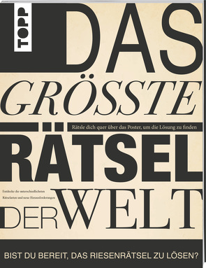 Das größte Rätsel der Welt. Rätsle dich quer über das Poster, um die Lösung zu finden von frechverlag