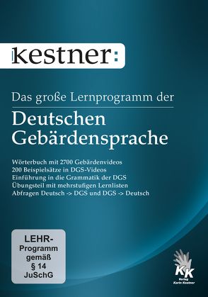 Das große Lernprogramm der Deutschen Gebärdensprache von Hollmann,  Tiemo, Kestner,  Karin