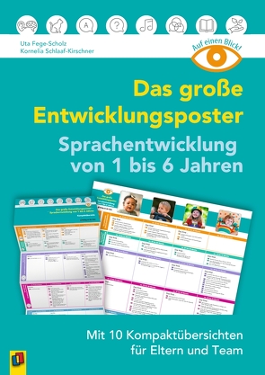 Das große Entwicklungsposter – Sprachentwicklung von 1 bis 6 Jahren von Fege-Scholz,  Uta, Schlaaf-Kirschner,  Kornelia