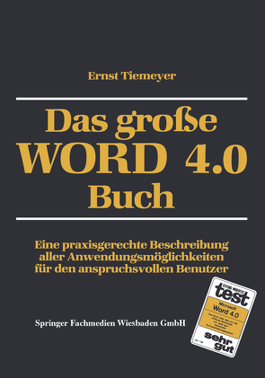 Das große WORD 4.0 Buch von Tiemeyer,  Ernst