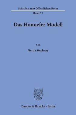 Das Honnefer Modell. von Stephany,  Gerda