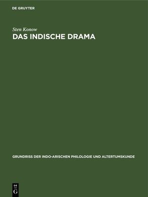 Das indische Drama von Konow,  Sten