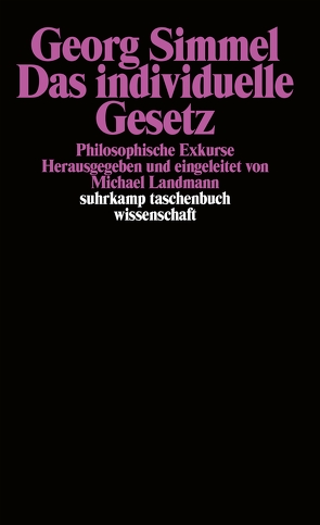 Das individuelle Gesetz von Köhnke,  Klaus Christian, Landmann,  Michael, Simmel,  Georg