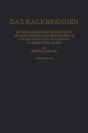 Das Kalkbrennen von Block,  Berthold
