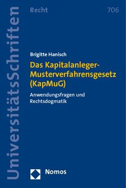 Das Kapitalanleger-Musterverfahrensgesetz (KapMuG) von Hanisch,  Brigitte