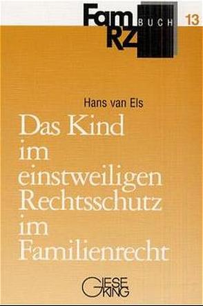 Das Kind im einstweiligen Rechtsschutz im Familienrecht von Els,  Hans van, Gottwald,  Peter, Gross,  Ingrid, Hahne,  Meo M