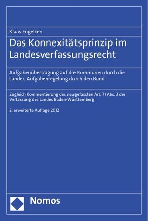 Das Konnexitätsprinzip im Landesverfassungsrecht von Engelken,  Klaas