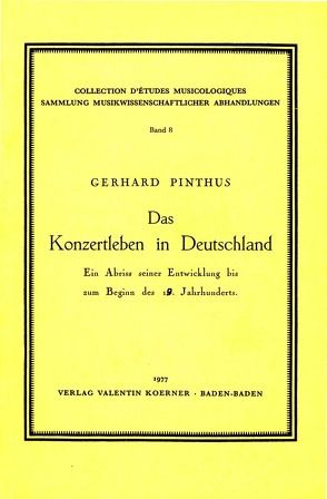 Das Konzertleben in Deutschland von Pinthus,  Gerhard