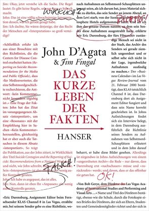 Das kurze Leben der Fakten von D'Agata,  John, Fingal,  Jim, Wirthensohn,  Andreas