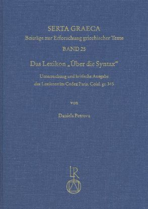 Das Lexikon »Über die Syntax« von Petrova,  Daniela