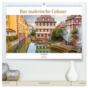 Das malerische Colmar im Elsass (hochwertiger Premium Wandkalender 2024 DIN A2 quer), Kunstdruck in Hochglanz von Schwarze,  Nina