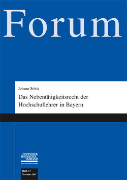 Das Nebentätigkeitsrecht der Hochschullehrer in Bayern von Störle,  Johann