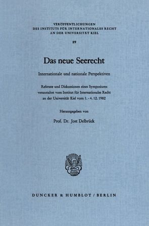 Das neue Seerecht. von Delbrück,  Jost