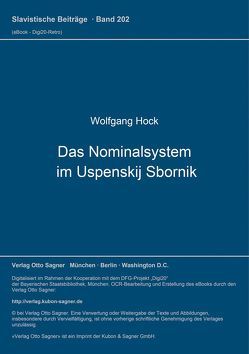 Das Nominalsystem im Uspenskij Sbornik von Hock,  Wolfgang