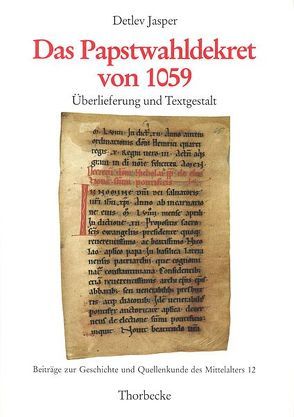 Das Papstwahldekret von 1059 von Jasper,  Detlev