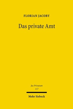 Das private Amt von Jacoby,  Florian