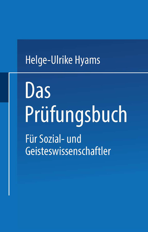 Das Prüfungsbuch von Hyams,  Helge-Ulrike