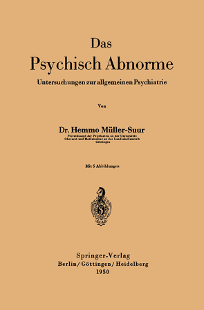 Das Psychisch Abnorme von Müller-Suur,  Hemmo