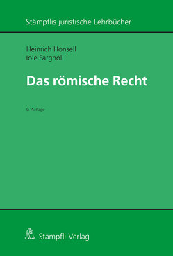 Römisches Recht von Fargnoli,  Iole, Honsell,  Heinrich