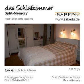 das Schlafzimmer, Split-Memory + Arbeitsheft, SABEDU Box 04 von Riemann-Eggers,  Margret