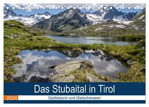 Das Stubaital in Tirol – Gipfelsturm und Gletscherseen (Tischkalender 2024 DIN A5 quer), CALVENDO Monatskalender von Brehm (www.frankolor.de),  Frank