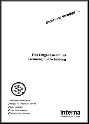 Das Umgangsrecht bei Trennung und Scheidung von Klein,  Christina