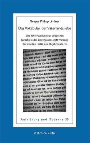 Das Vokabular der Vaterlandsliebe von Lindner,  Gregor Philipp