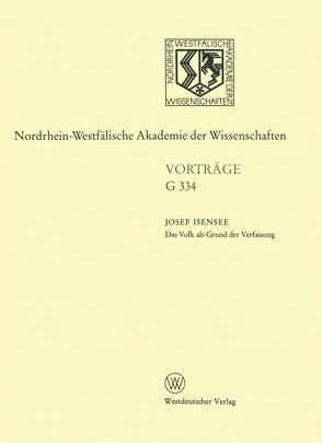 Das Volk als Grund der Verfassung von Isensee,  Josef