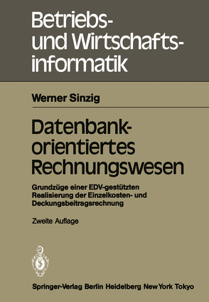 Datenbankorientiertes Rechnungswesen von Sinzig,  Werner