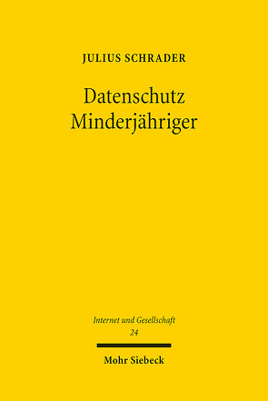 Datenschutz Minderjähriger von Schrader,  Julius