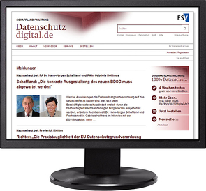 DATENSCHUTZdigital – Jahresabonnement von Holthaus,  Gabriele, Schaffland,  Astrid, Schaffland,  Hans-Jürgen, Wiltfang,  Noeme