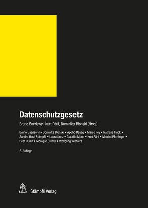 Datenschutzgesetz (DSG) von Baeriswyl,  Bruno, Blonski,  Dominika, Pärli,  Kurt