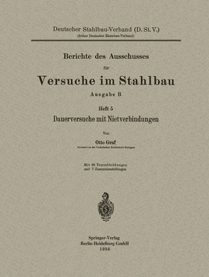 Dauerversuche mit Nietverbindungen von Graf,  Otto