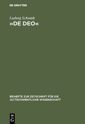 »De Deo« von Schmidt,  Ludwig