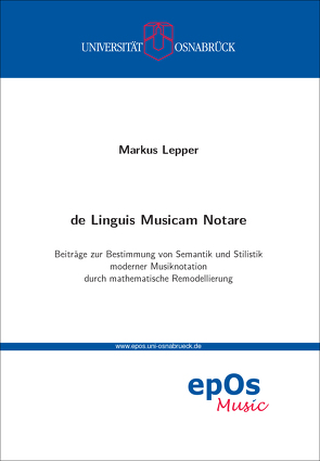 de Linguis Musicam Notare von Lepper,  Markus