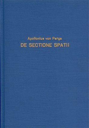 De sectione spatii von Apollonius Pergaeus, Diesterweg,  W A