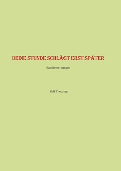 Deine Stunde schlägt erst später von Theuring,  Rolf