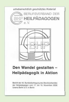 Den Wandel gestalten – Heilpädagogik in Aktion