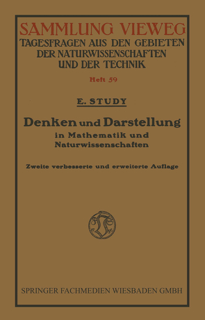 Denken und Darstellung in Mathematik und Naturwissenschaften von Study,  Eduard