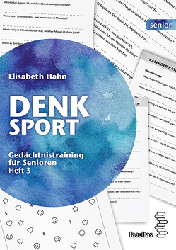 Denksport Heft 3 (Zusatzmaterial) von Hahn,  Elisabeth