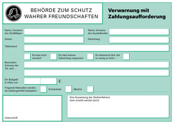 Denkzettel – das Knöllchen für deine Freunde